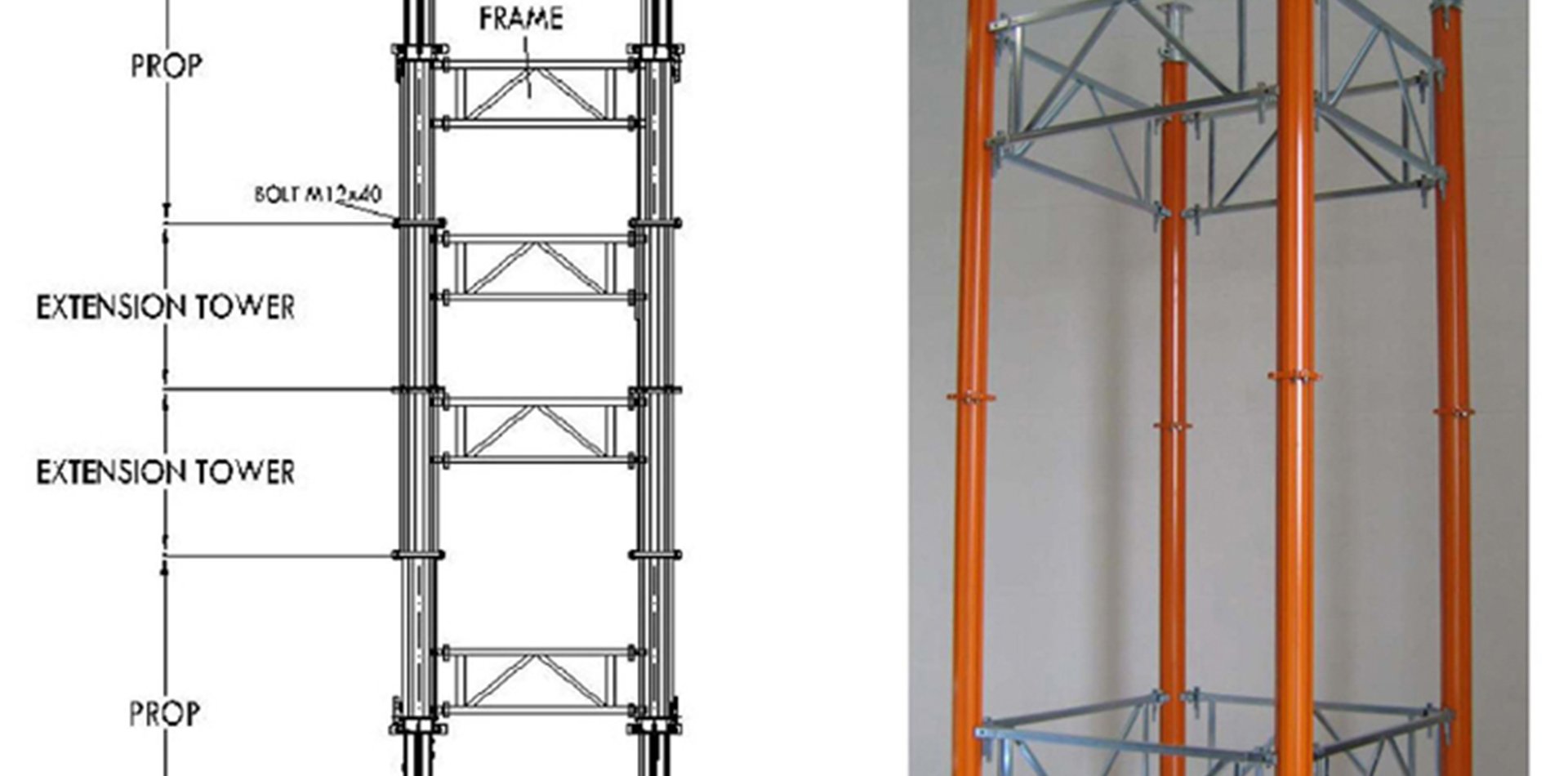Tower Aluminium Props | Farina Formworks